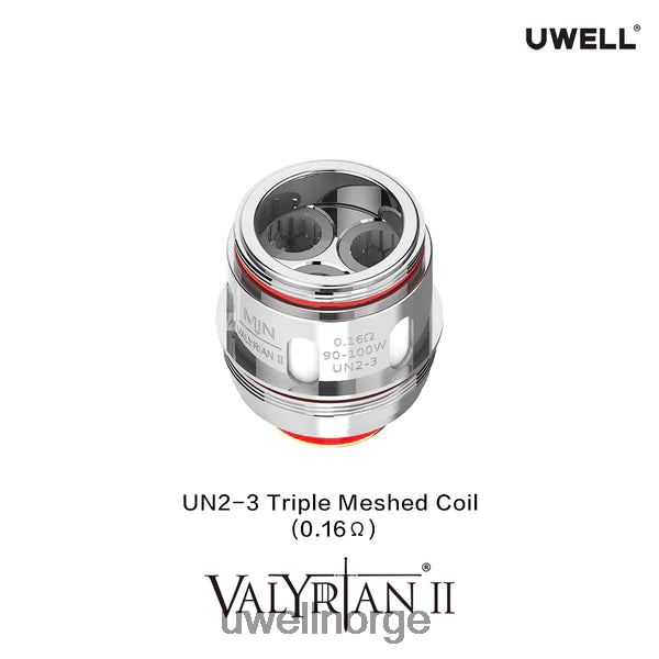 UWELL Flavors - UWELL VALYRIAN 2 erstatningsspoler (2-pakning) D6204Z30 un2-3 trippel mesh 0,16ohm