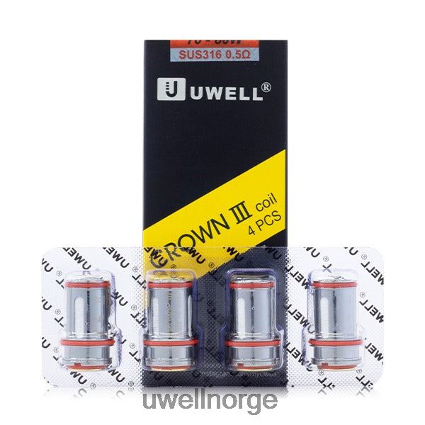 UWELL Norge - UWELL CROWN 3 spoler (4-pakning) D6204Z91 0,25 ohm