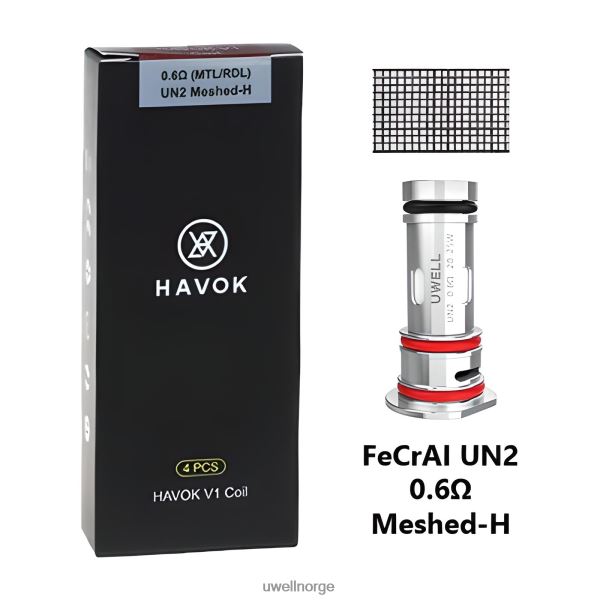 UWELL Norge - UWELL HAVOK V1 spoler (4-pakning) D6204Z151 0,6 ohm