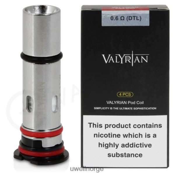 UWELL Vape Kit - UWELL VALYRIAN pod-erstatningsspoler (4-pakning) D6204Z34 0,6 ohm dtl